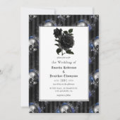 Invitation Vintage gothique Floral Mariage (Devant)