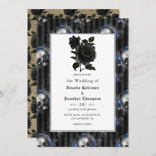 Invitation Vintage gothique Floral Mariage