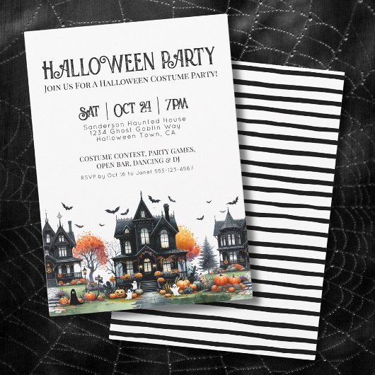 Invitation Vintage Gothique Halloween