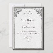 Invitation Vintage gothique médiéval Gargoyle Mariage frontal (Devant)