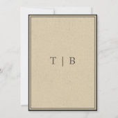 Invitation Vintage gothique Médiéval Ligne Arc Mariage fronti (Dos)