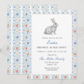 Invitation Vintage Grandmillenial Easter Bunny Brunch (Devant / Derrière)