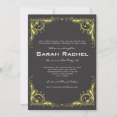 Invitation Vintage Grey and Yellow (Devant)