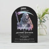 Invitation Vintage Grim Reaper Surprise 30e fête d'anniversai (Debout devant)