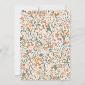 Invitation Vintage Groovy Boho Floral Bridal Shower (Dos)