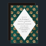 Invitation Vintage Grunge Turquoise et Gold Peacock Mariage<br><div class="desc">Grunge vintage bleu turquoise (turquoise) et or paon thème faire-part de mariage personnalisable à vos spécificités.</div>