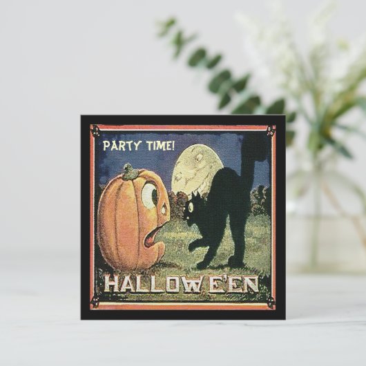 Invitation Vintage Halloween (Debout devant)