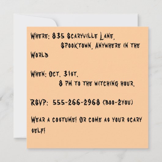 Invitation Vintage Halloween (Dos)