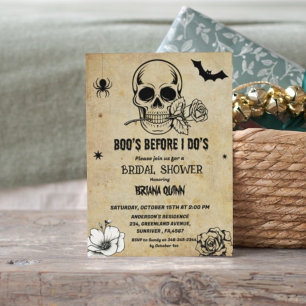 Invitation Vintage Halloween Boos Avant La Fête des mariées I