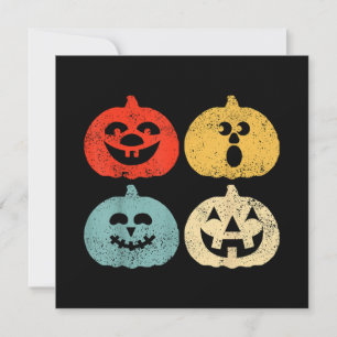 Invitation Vintage Halloween Citrouille Funny Retro Cadeau
