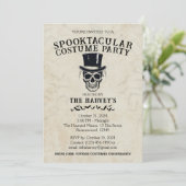 Invitation vintage Halloween Costume Party (Debout devant)