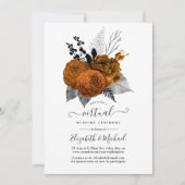 Invitation Vintage Halloween Floral Online Mariage virtuel (Devant)