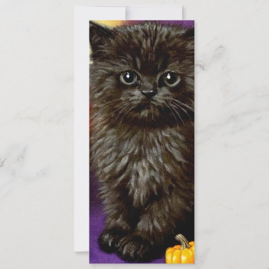 Invitation Vintage Halloween Kitten (Devant)