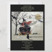 Invitation Vintage Halloween masqué sorcière Cauldron (Dos)