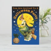 Invitation Vintage Halloween Modèle de l'invitation (Debout devant)