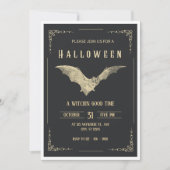Invitation Vintage Halloween Party Flyer Template (Devant)