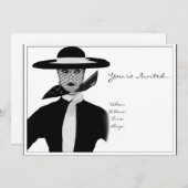 Invitation vintage Haute Société (Devant / Derrière)