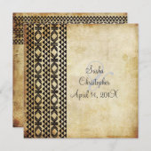 Invitation Vintage Hawaii Tattoo/soirée (Devant / Derrière)