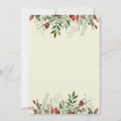 Invitation Vintage hiver Noël Bourgogne Mariage Flyer en (Dos)