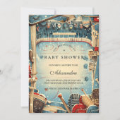 Invitation Vintage Hockey Baby Shower (Devant)