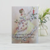 Invitation vintage Holiday Tea Party (Debout devant)