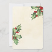 Invitation vintage Holly Soir (Dos)