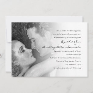 Invitation Vintage Hollywood Glamor Couple Mariage