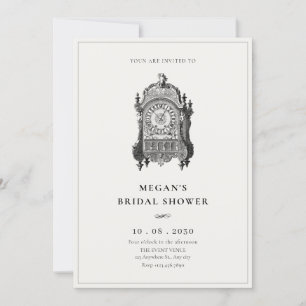 Invitation Vintage horloge murale douche nuptiale