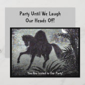 Invitation Vintage Horseman Halloween Party (Devant / Derrière)