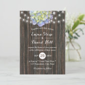 Invitation Vintage Hydrangea String Lumières Barre Mariage en (Debout devant)