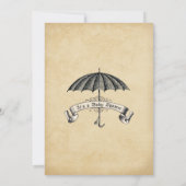 Invitation vintage II de baby shower (Dos)