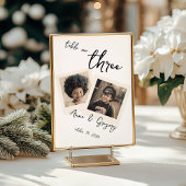 Invitation Vintage Instant Photo Handwriting 5x7 Table Number
