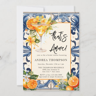 Invitation Vintage italien | Orange d'agrumes | FÊTE DES MARI