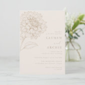 Invitation Vintage Ivory Boho Floral Wedding (Debout devant)