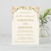 Invitation Vintage Ivory Elegant Ballroom Wedding (Debout devant)