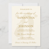 Invitation Vintage Ivory Elegant Wedding (Devant)