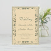 Invitation Vintage Ivory Story Book Wedding (Debout devant)
