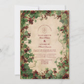 Invitation Vintage Ivy et Mariage Berries (Devant)