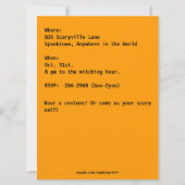 Invitation Vintage Jack o'Lantern & Enfants Montage Invitatio (Dos)