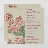 Invitation vintage Jardin Peint Douche nuptiale (Devant / Derrière)