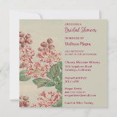 Invitation vintage Jardin Peint Douche nuptiale (Devant)