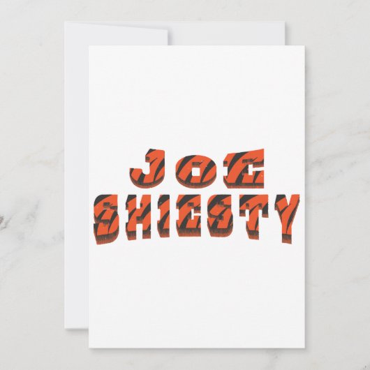 Invitation Vintage Joe Shiesty - Football Cincinnati (Devant)