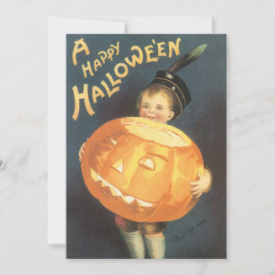 Invitation Vintage Joyeux Halloween par Ellen Clapsaddle Part