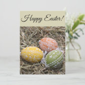 Invitation Vintage Joyeux OEufs de Pâques (Debout devant)