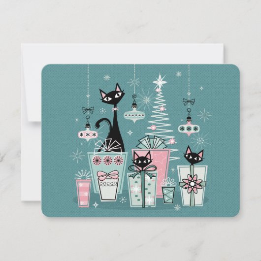 Invitation Vintage Kitty Christmas II sxZ ©studioxtine (Devant)