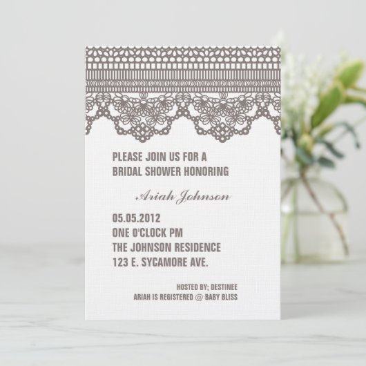 Invitation VINTAGE LACE (Debout devant)