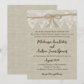 Invitation Vintage Lace Country Fair Mariage (Devant / Derrière)