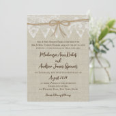 Invitation Vintage Lace Country Fair Mariage (Debout devant)