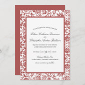 Invitation Vintage Lace | Mariage (Devant / Derrière)