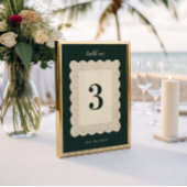 Invitation Vintage Lace Old Money Wedding Table Number 